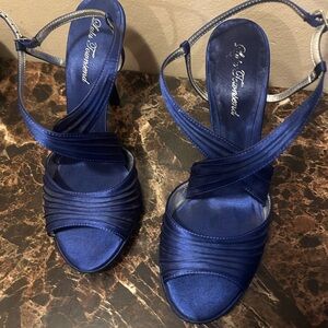 Lulu Townsend Romeo heeled strappy  Sandal  in  Cobalt Blue - size 9.5